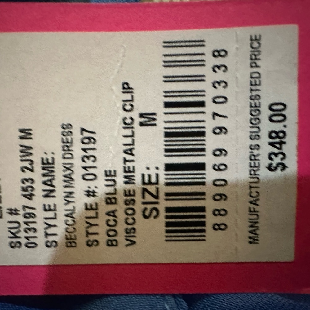 Lilly Pulitzer Blue Maxi Dress with Silver Accents - Picture 10 of 12